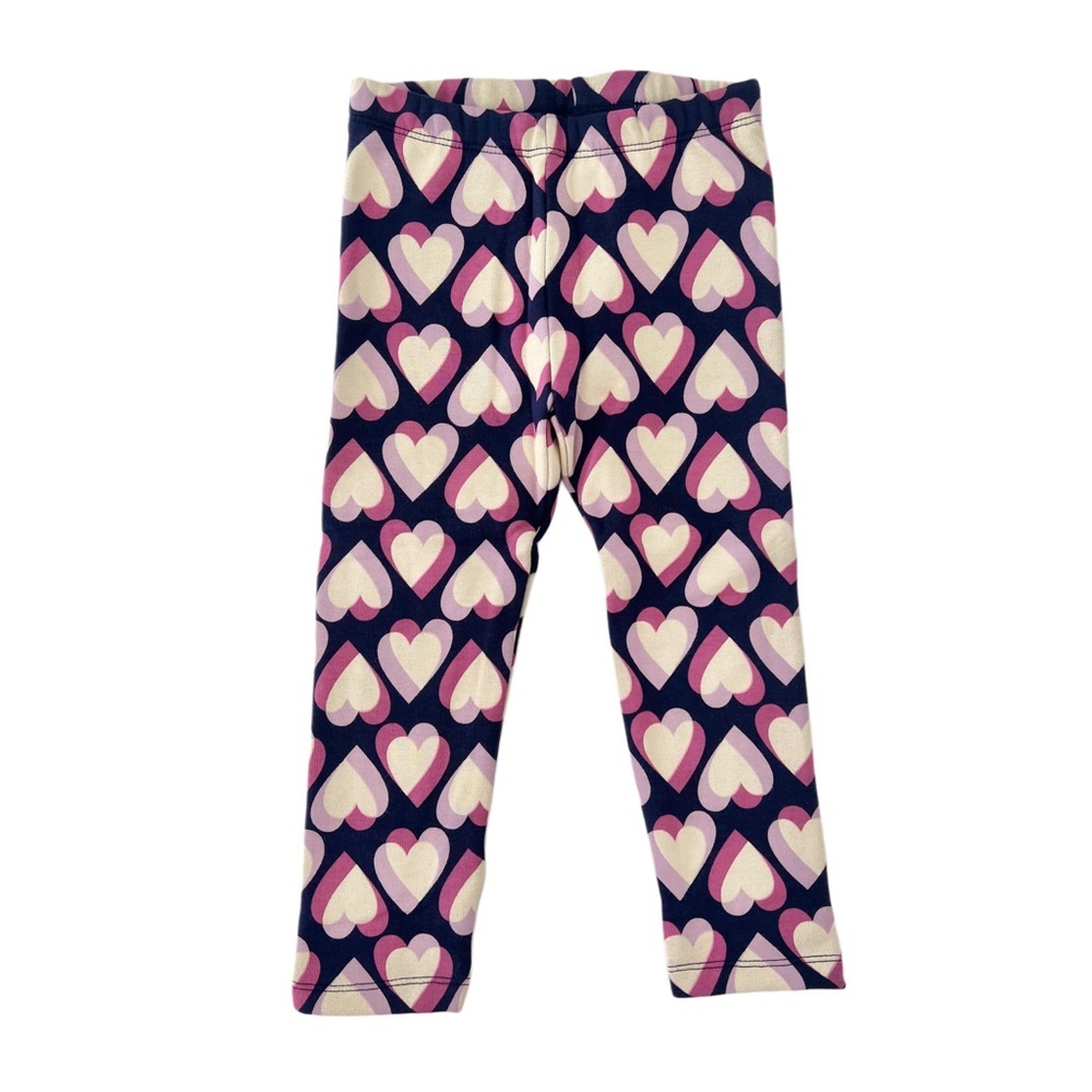 (NWT) Cozy GAP Kids Heart Print Lined Leggings - Pink, Cream, Blue | Girls 3T